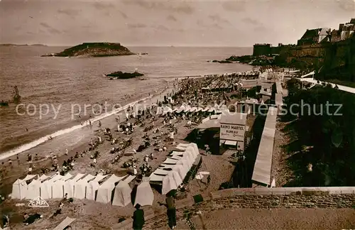 AK / Ansichtskarte Saint Malo_Ille et Vilaine_Bretagne Plage Bon Secours Tour Bidouane  Saint Malo_Ille et Vilaine