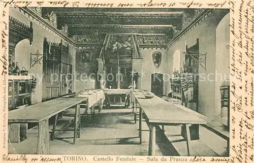 AK / Ansichtskarte Torino Castello Feudale Sala da Pranza Torino