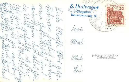 AK / Ansichtskarte Siegsdorf_Oberbayern Gasthaus Hallweger  Siegsdorf Oberbayern