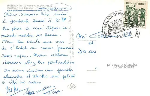 AK / Ansichtskarte Haslach_Kinzigtal Gasthaus zur Kanone Haslach_Kinzigtal