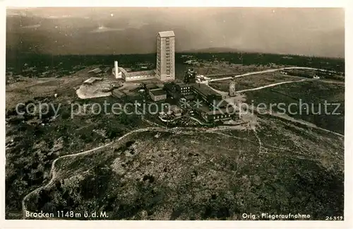 AK / Ansichtskarte Brocken_Harz Fliegeraufnahme Brocken Harz