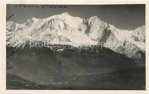 AK / Ansichtskarte Mont_Blanc Vu de Sallanches Mont_Blanc