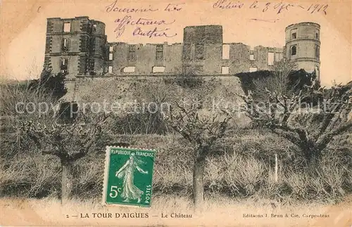 AK / Ansichtskarte La_Tour d_Aigues Ruines du Chateau La_Tour d_Aigues