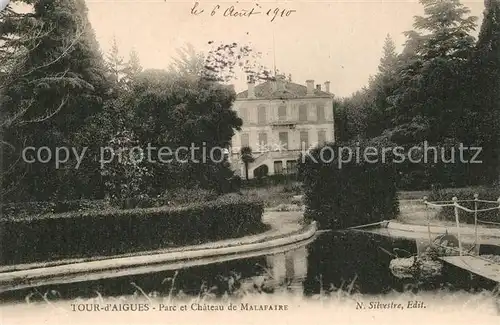 AK / Ansichtskarte La_Tour d_Aigues Parc et Chateau de Malafaire La_Tour d_Aigues