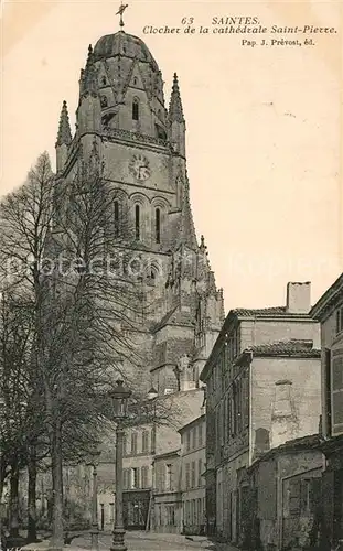 AK / Ansichtskarte Saintes_Charente Maritime Clocher de la Cathedrale Saint Pierre Saintes Charente Maritime