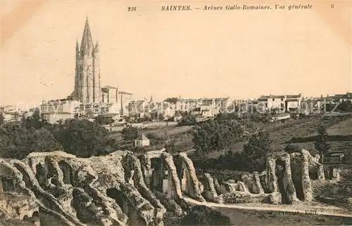 AK / Ansichtskarte Saintes_Charente Maritime Ruines des arenes gallo romaines Cathedrale Saint Pierre Saintes Charente Maritime
