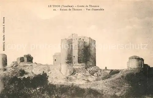 AK / Ansichtskarte Le_Thor Grotte de Thouzon Ruines Le_Thor