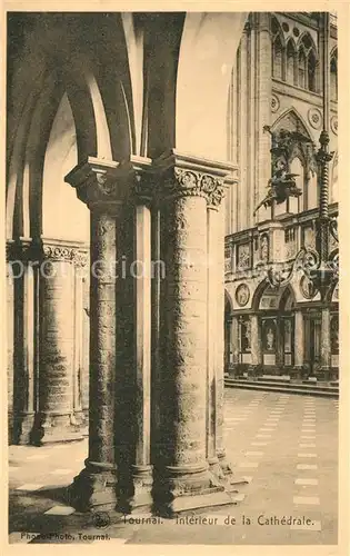 AK / Ansichtskarte Tournai_Hainaut Interieur de la Cathedrale Tournai Hainaut