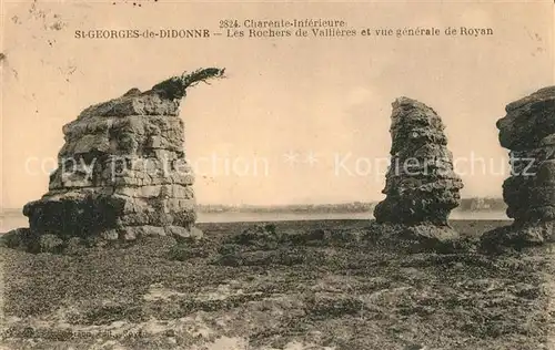 AK / Ansichtskarte Saint Georges de Didonne Rochers de Vallieres et vue generale de Royan Saint Georges de Didonne