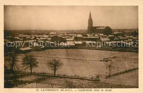 AK / Ansichtskarte Landemont La ville sous la neige Landemont