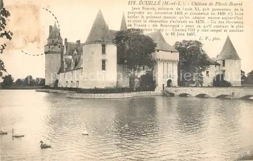 AK / Ansichtskarte Ecuille Chateau de Plessis Bourre Ecuille