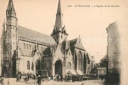 AK / Ansichtskarte Guerande Eglise et le marche Guerande