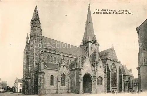 AK / Ansichtskarte Guerande Eglise collegiale Saint Aubin Guerande