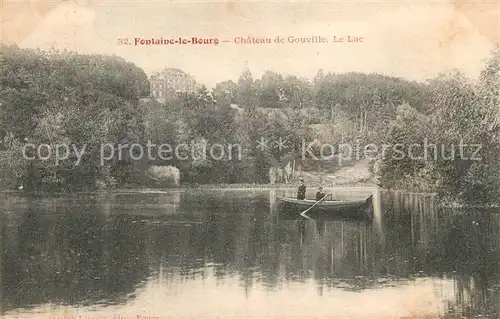AK / Ansichtskarte Fontaine le Bourg Chateau de Gouville le lac Fontaine le Bourg