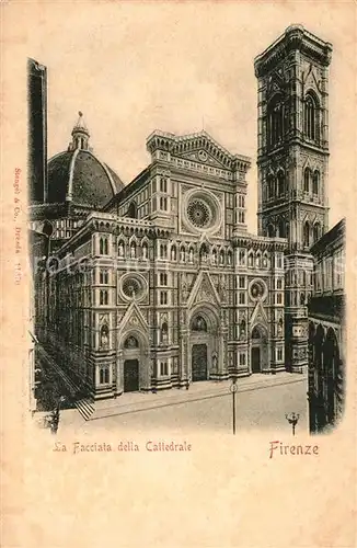 AK / Ansichtskarte Firenze_Toscana Facciata della Cattedrale Firenze Toscana