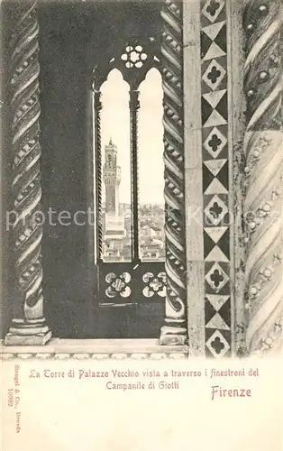 AK / Ansichtskarte Firenze_Toscana Torre di Palazzo Vecchio Campanile di Giotti  Firenze Toscana