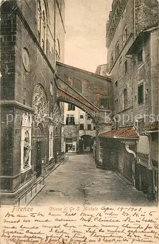 AK / Ansichtskarte Firenze_Toscana Chiesa di Or S. Michele  Firenze Toscana