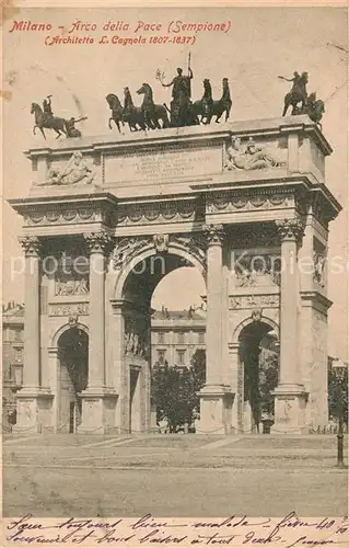 AK / Ansichtskarte Milano Arco della Pace  Milano