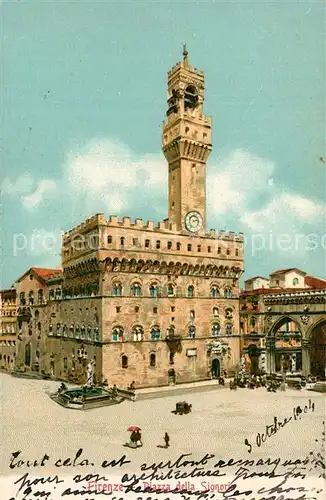 AK / Ansichtskarte Firenze_Toscana Piazza della Signoria  Firenze Toscana
