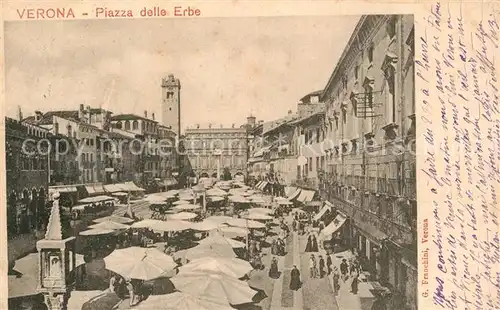 AK / Ansichtskarte Verona_Veneto Piazza delle Erbe  Verona Veneto