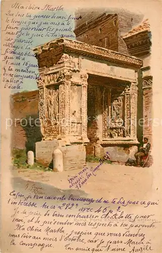 AK / Ansichtskarte Roma_Rom Porte d honneur des Orfevres Litho K?nstlerkarte Roma_Rom