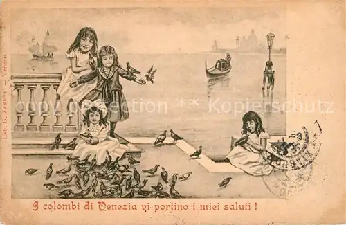 AK / Ansichtskarte Venezia_Venedig Colombe Bambine  Venezia Venedig