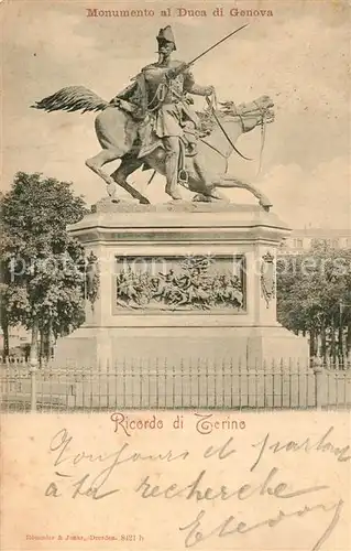 AK / Ansichtskarte Torino Monumento al Duca di Genova  Torino