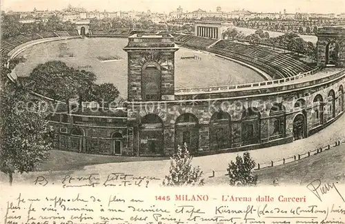 AK / Ansichtskarte Milano Arena dalle Carceri Milano