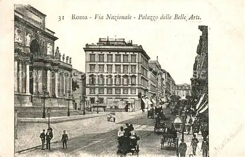 AK / Ansichtskarte Roma_Rom Via Nazionale Palazzo delle Belle Arti Roma_Rom