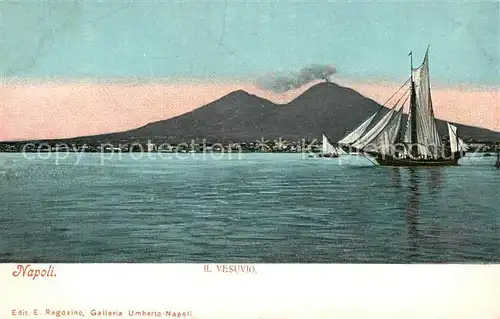 AK / Ansichtskarte Napoli_Neapel Vesuvio Segelschiff  Napoli Neapel