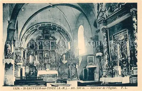 AK / Ansichtskarte Saint Sauveur sur Tinee Eglise Interieur  Saint Sauveur sur Tinee