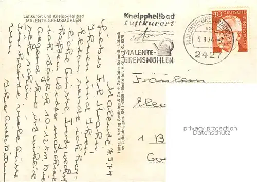 AK / Ansichtskarte Malente Gremsmuehlen Fliegeraufnahme Malente Gremsmuehlen