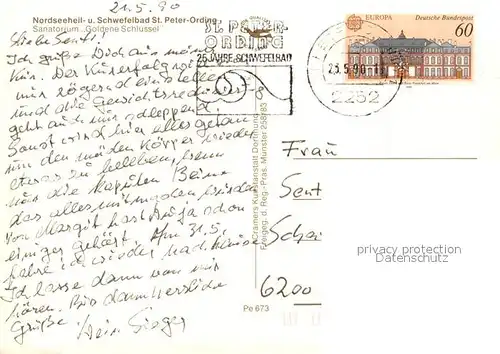 AK / Ansichtskarte St_Peter Ording Sanatorium Goldene Schluessel Fliegeraufnahme St_Peter Ording