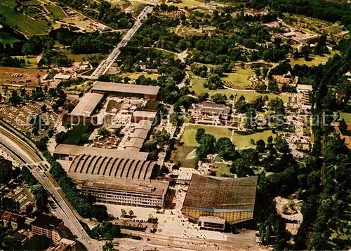 AK / Ansichtskarte Essen_Ruhr Fliegeraufnahme mit Grugahalle und Ausstellungsgelaende Essen_Ruhr