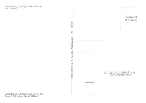 AK / Ansichtskarte Nesselwang Fliegeraufnahme mit Gruenten Nesselwang