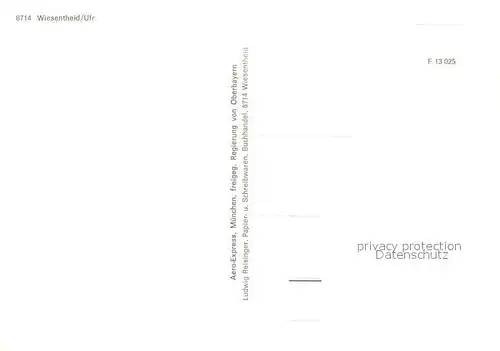 AK / Ansichtskarte Wiesentheid Fliegeraufnahme Wiesentheid