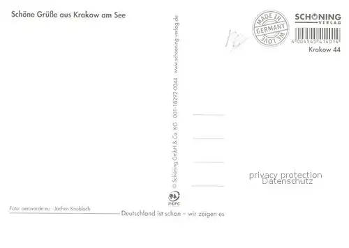 AK / Ansichtskarte Krakow_See Fliegeraufnahme Krakow_See