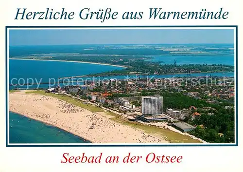 AK / Ansichtskarte Warnemuende_Ostseebad Fliegeraufnahme Warnemuende_Ostseebad