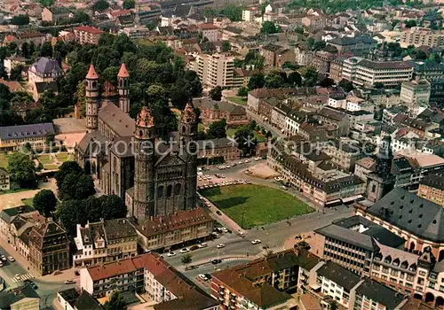AK / Ansichtskarte Worms_Rhein Fliegeraufnahme Worms Rhein