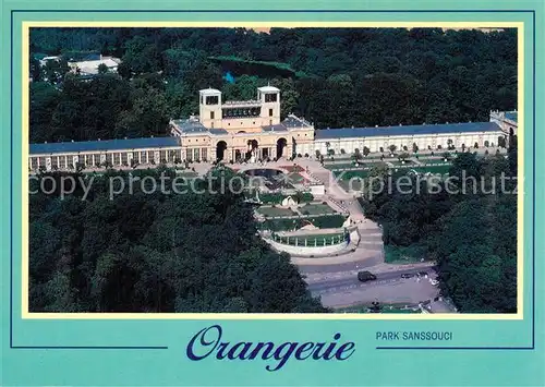 AK / Ansichtskarte Potsdam Schlossanlage Sanssouci Orangerie Fliegeraufnahme Potsdam
