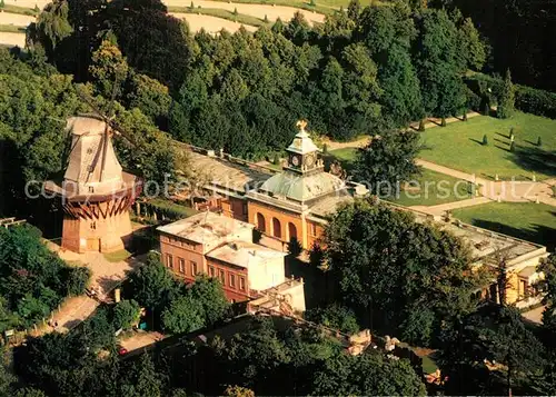 AK / Ansichtskarte Potsdam Sanssouci Historische Muehle Fliegeraufnahme Potsdam