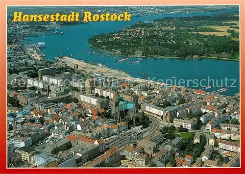 AK / Ansichtskarte Rostock_Mecklenburg Vorpommern Fliegeraufnahme Rostock