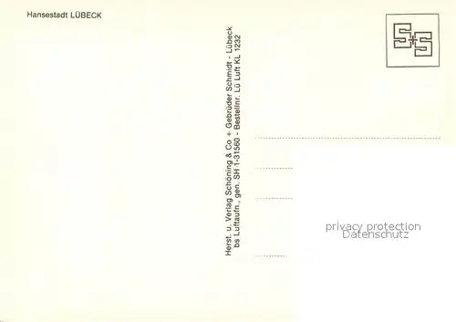 AK / Ansichtskarte Luebeck Fliegeraufnahme Luebeck