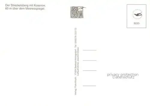 AK / Ansichtskarte Usedom Der Streckelsberg mit Koserow Fliegeraufnahme Usedom