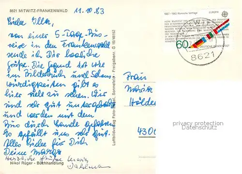 AK / Ansichtskarte Mitwitz Fliegeraufnahme Mitwitz