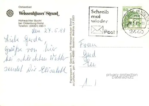 AK / Ansichtskarte Weissenhaeuser_Strand Fliegeraufnahme Weissenhaeuser_Strand