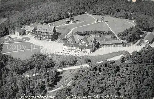 AK / Ansichtskarte Grosser_Inselsberg Fliegeraufnahme Restaurant Preussischer Hof Grosser Inselsberg