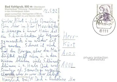 AK / Ansichtskarte Bad_Kohlgrub Fliegeraufnahme gegen Loisachtal Heimgarten Bad_Kohlgrub