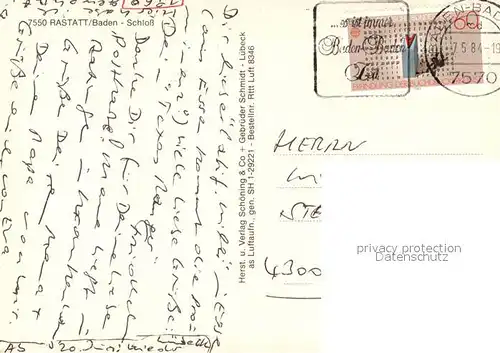 AK / Ansichtskarte Rastatt Fliegeraufnahme Schloss Rastatt