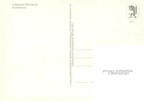 AK / Ansichtskarte Ratzeburg Fliegeraufnahme Domhalbinsel Ratzeburg